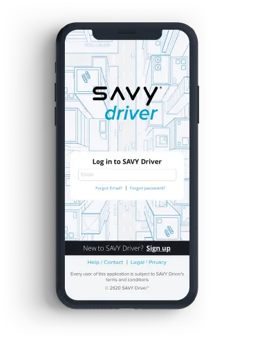 Mobile phone with Savy Diver Home screen